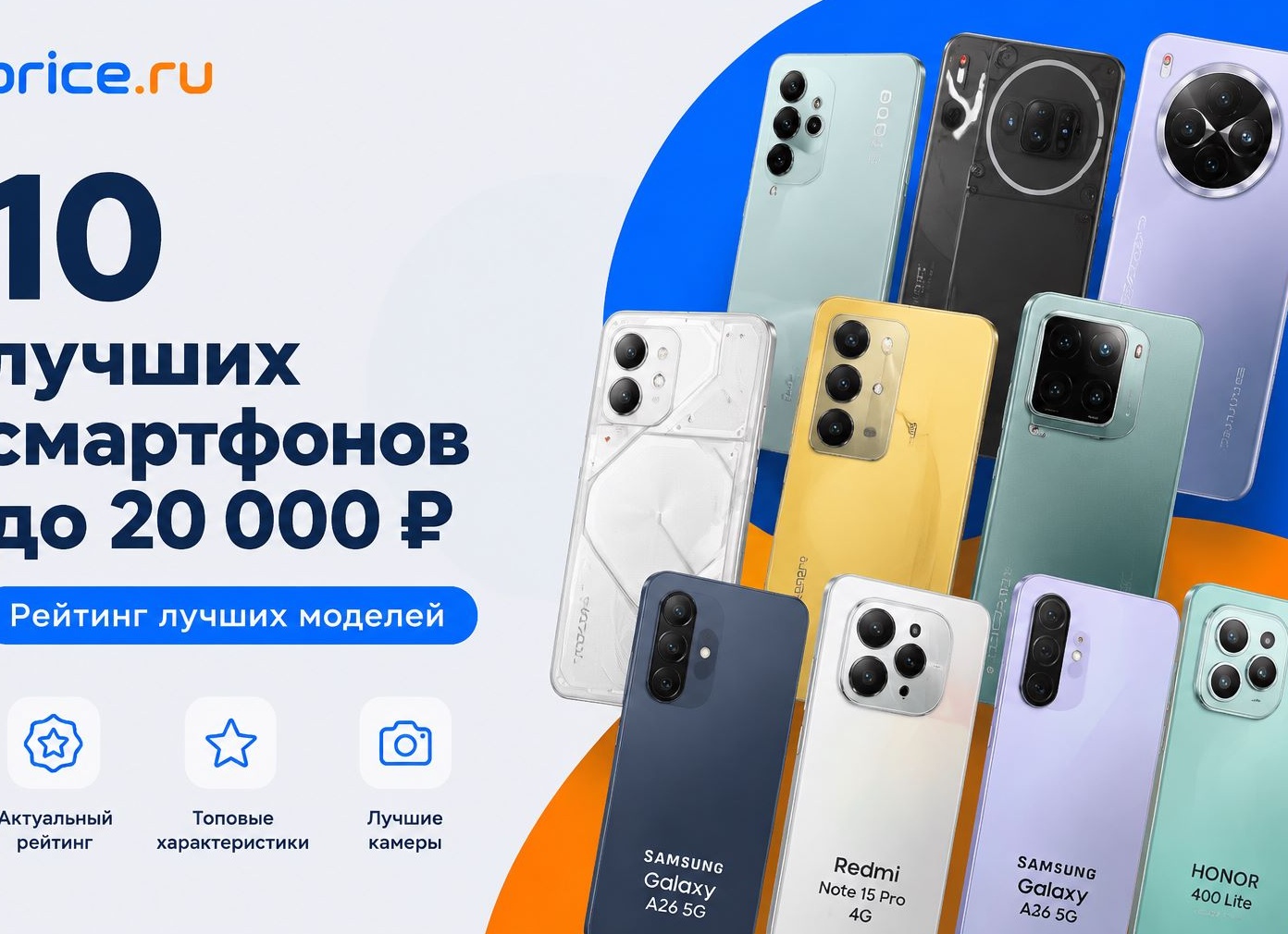Лучшие смартфоны до 20 000 в 2025 году